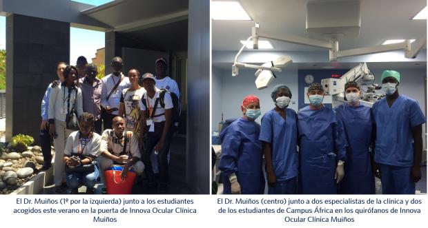 Innova Ocular Clínica Muiños estudiantes asistieron a consultas e intervenciones quirúrgicas de la mano de los especialistas de la clínica canaria