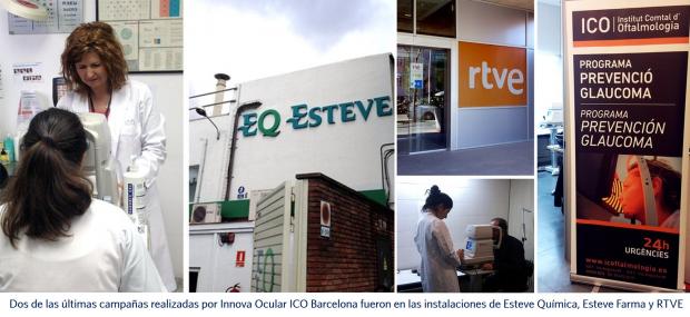 últimas campañas realizadas por Innova Ocular ICO Barcelona fueron en las instalaciones de Esteve Química, Esteve Farma y RTVE
