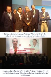 Dr. Francisco Argüeso; Dr. Alberto Villarrubia; Dr. Pedro Caro; Dr. Fernando Soler; Dr. Juan Manuel Laborda; Lo mejor del año oftalmológico; congreso SEO; Dr. Francisco Poyales; Dr. David Andreu; Controversias de las lentes multifocales