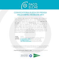 Convocatoria RUEDA DE PRENSA Concurso carteles FacoElche 2017